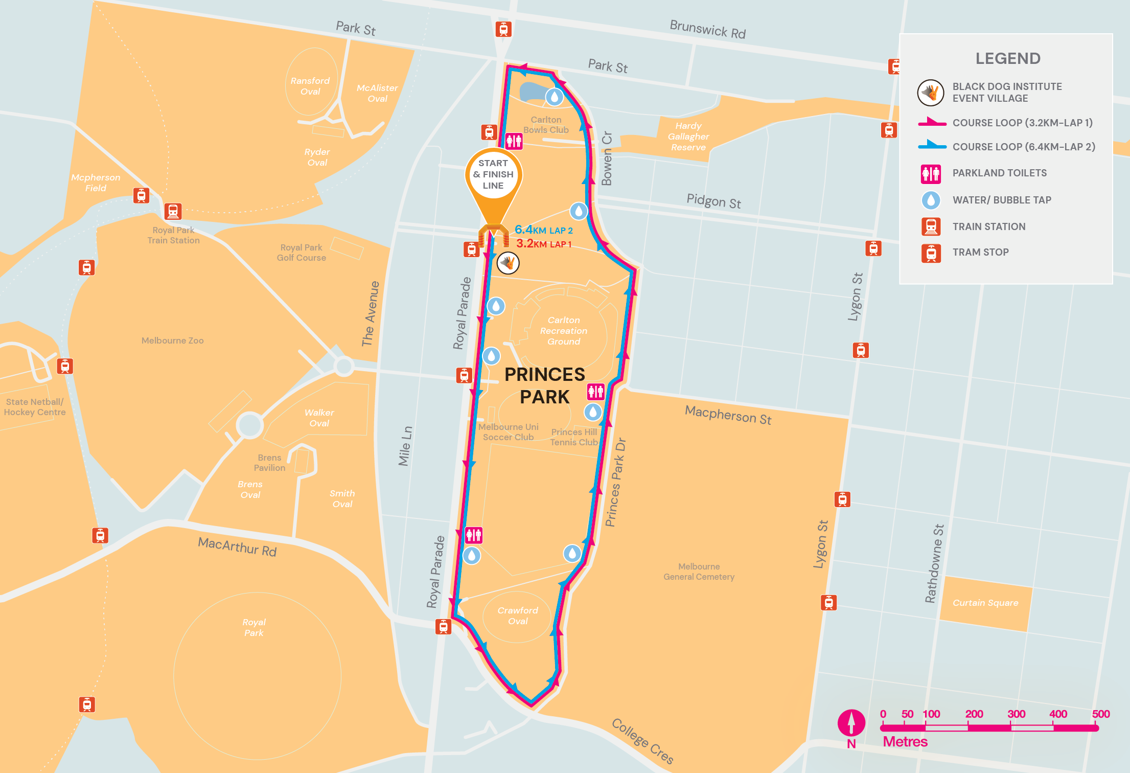 Princes Park Walk Map